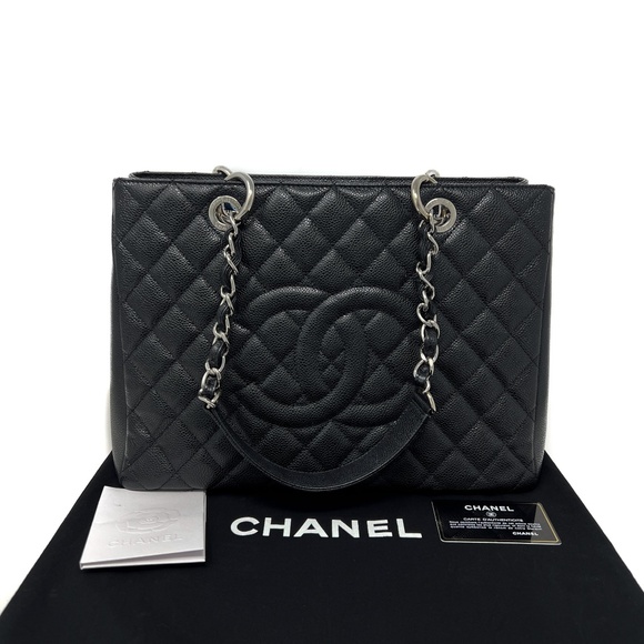 Chanel Black Caviar Grand Shopping Tote GST - Picture 1 of 8